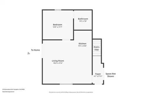 Floorplan - 3123 Jonesboro Rd, Hampton, GA 30228 photo 4 of 5
