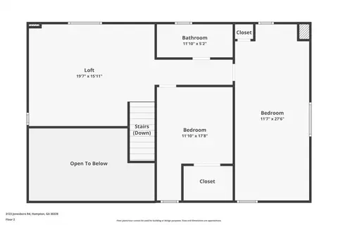 Floorplan - 3123 Jonesboro Rd, Hampton, GA 30228 photo 2 of 5