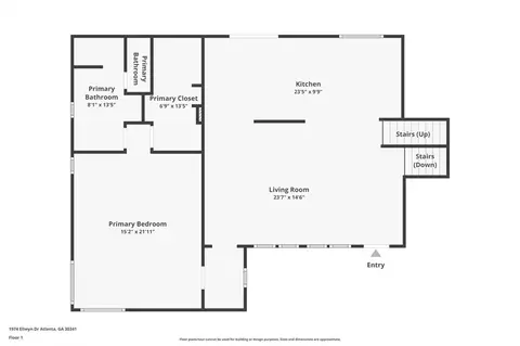 Floorplan - 1974 Ellwyn Dr, Chamblee, GA 30341 photo 3 of 4
