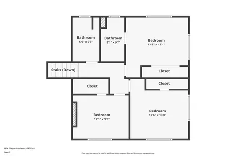 Floorplan - 1974 Ellwyn Dr, Chamblee, GA 30341 photo 1 of 4