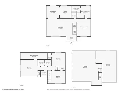 Floorplan - 3713 Spring Leaf Ln, Acworth, GA 30101 photo 1 of 1