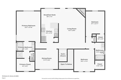 Floorplan - 706 Masters Dr, Monroe, GA 30655 photo 3 of 3