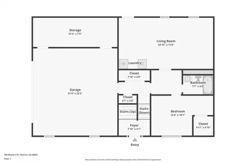 Floorplan - 706 Masters Dr, Monroe, GA 30655 photo 1 of 3