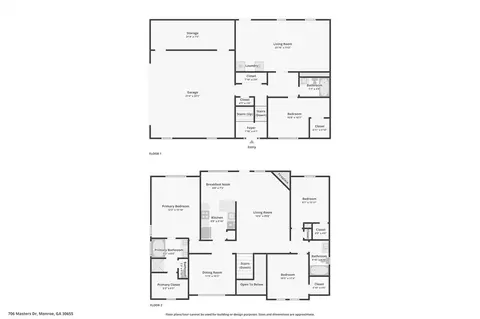 Floorplan - 706 Masters Dr, Monroe, GA 30655 photo 2 of 3