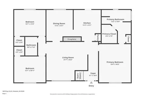 Floorplan - 10670 Day Lily Dr, Hampton, GA 30228 photo 1 of 2