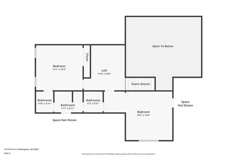 Floorplan - 112 E Fork Ln, Pendergrass, GA 30567 photo 3 of 4