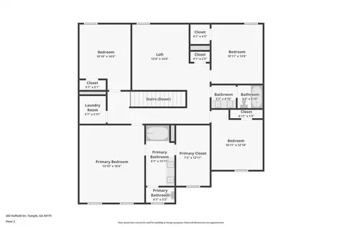 Floorplan - 382 Daffodil Dr, Temple, GA 30179 photo 2 of 3