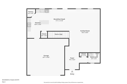 Floorplan - 382 Daffodil Dr, Temple, GA 30179 photo 1 of 3