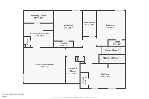 Floorplan - 215 Randy Trce, Covington, GA 30016 photo 2 of 2
