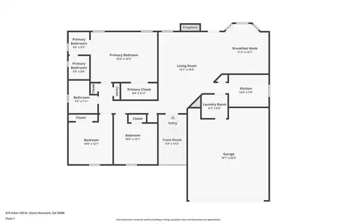 819 Arbor Hill Dr, Stone Mountain, GA 30088