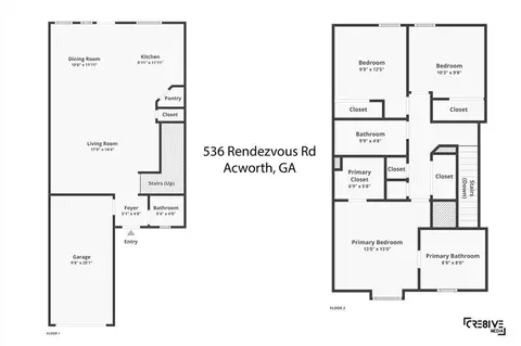 Floorplan - 536 Rendezvous Rd, Acworth, GA 30102 photo 1 of 1