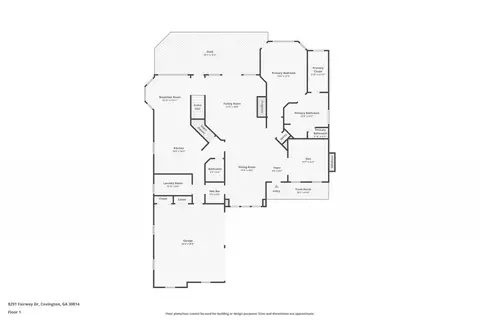 Floorplan - 8291 Fairway Dr, Covington, GA 30014 photo 2 of 3