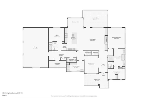 Floorplan - 203 Trinity Way, Canton, GA 30115 photo 1 of 4