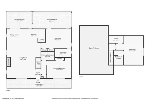 Floorplan - 62 Cardinal Cv, Jasper, GA 30143 photo 3 of 3