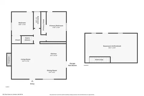 Floorplan - 181 Pinecone Ln, Canton, GA 30114 photo 2 of 2