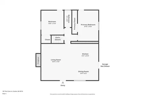Floorplan - 181 Pinecone Ln, Canton, GA 30114 photo 1 of 2