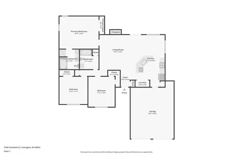 Floorplan - 9126 Comstock Ct, Covington, GA 30014 photo 1 of 1