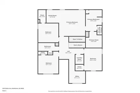 Floorplan - 2523 Zablan Ave, Bethlehem, GA 30620 photo 2 of 3
