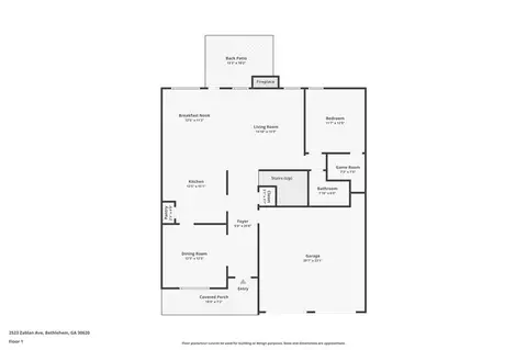 Floorplan - 2523 Zablan Ave, Bethlehem, GA 30620 photo 1 of 3