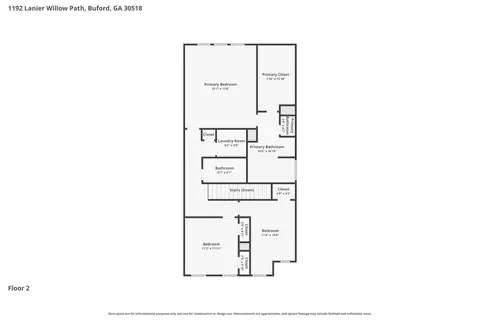 Floorplan - 1192 Lanier Willow Path, Buford, GA 30518 photo 2 of 3