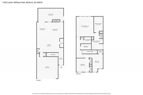 Floorplan - 1192 Lanier Willow Path, Buford, GA 30518 photo 3 of 3