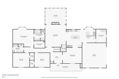Floorplan - 378 Clyde Ct, Mcdonough, GA 30252 photo 3 of 4