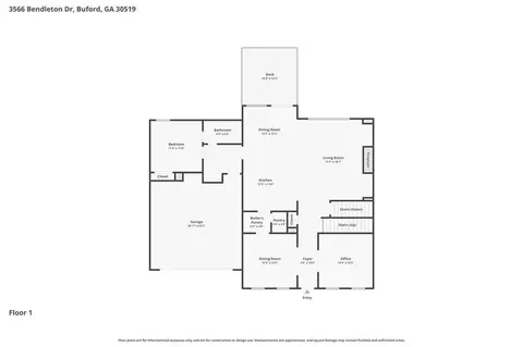 Floorplan - 3566 Bendleton Dr, Buford, GA 30519 photo 2 of 3