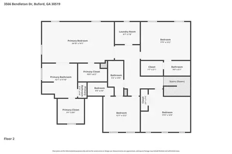 Floorplan - 3566 Bendleton Dr, Buford, GA 30519 photo 3 of 3