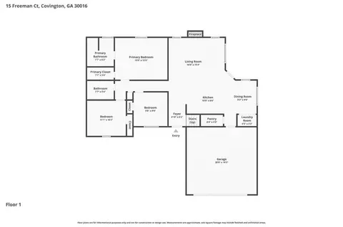 Floorplan - 15 Freeman Ct, Covington, GA 30016 photo 1 of 3
