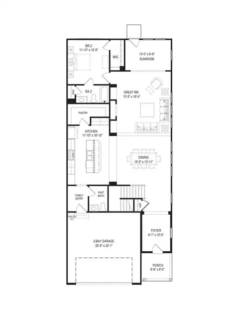 Floorplan - 433 Edgewater Chase, Canton, GA 30115 photo 2 of 2