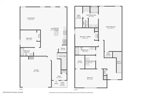 Floorplan - 11655 Stovall Pl, Hampton, GA 30228 photo 1 of 1