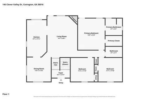 Floorplan - 145 Clover Valley Dr, Covington, GA 30016 photo 3 of 3