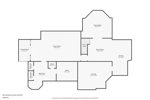 Floorplan - 952 Thomas Rd, Canton, GA 30115 photo 3 of 5
