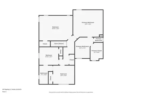 Floorplan - 507 Rippling Ct, Temple, GA 30179 photo 2 of 3