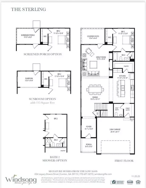 Floorplan - 401 Edgewater Chase, Canton, GA 30115 photo 1 of 2