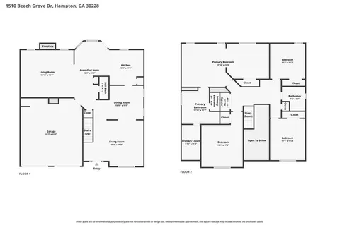 Floorplan - 1510 Beech Grove Dr, Hampton, GA 30228 photo 1 of 3