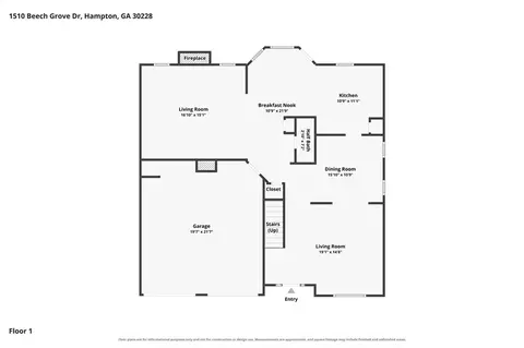 Floorplan - 1510 Beech Grove Dr, Hampton, GA 30228 photo 3 of 3