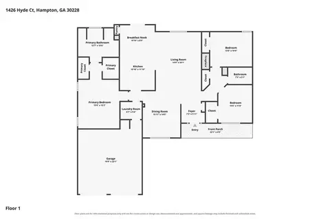 Floorplan - 1426 Hyde Ct, Hampton, GA 30228 photo 1 of 1