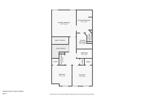 Floorplan - 1374 Doublegate Dr, Atlanta, GA 30319 photo 2 of 4