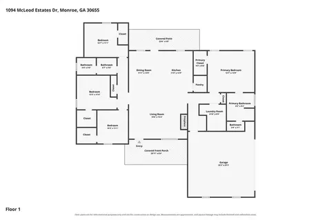 Floorplan - 1094 Mcleod Estates Dr, Monroe, GA 30655 photo 1 of 1
