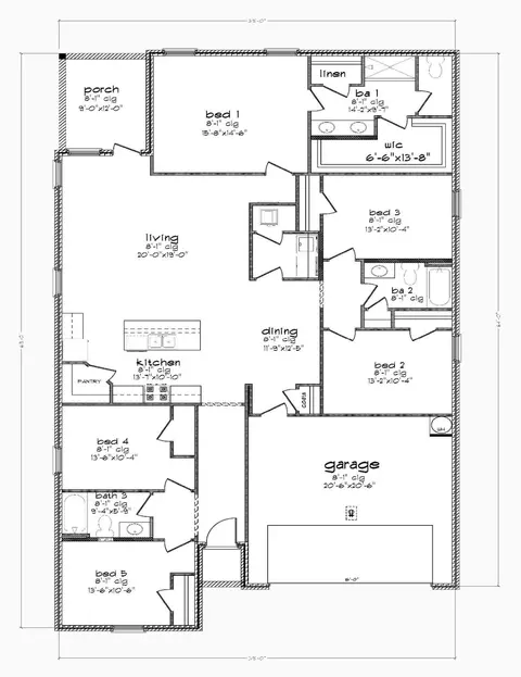 Floorplan - 119 Pruitt Dr, Crawfordville, FL 32327 photo 1 of 1