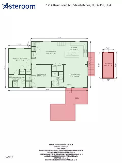 Floorplan - 1714 NE River Rd, Steinhatchee, FL 32359 photo 1 of 1