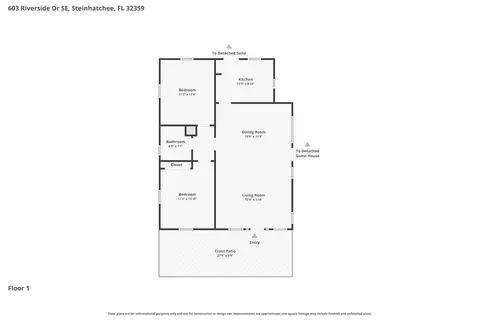 Floorplan - 603 SE Riverside Dr, Steinhatchee, FL 32359 photo 1 of 4