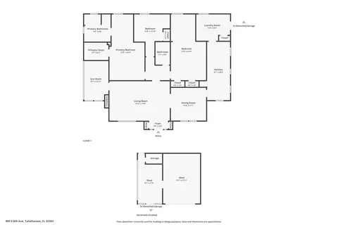 Floorplan - 809 E 6th Ave, Tallahassee, FL 32303 photo 1 of 2