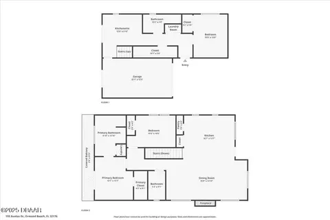 Floorplan - 155 Avalon Dr, Ormond Beach, FL 32176 photo 1 of 3