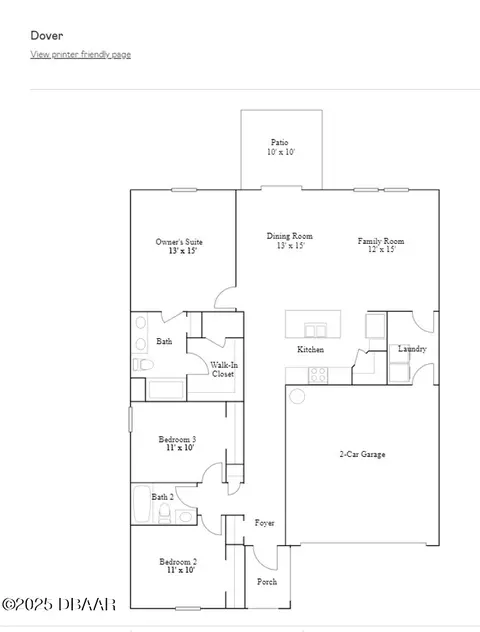 Floorplan - 3988 Willowbrook Dr, Edgewater, FL 32141 photo 1 of 1