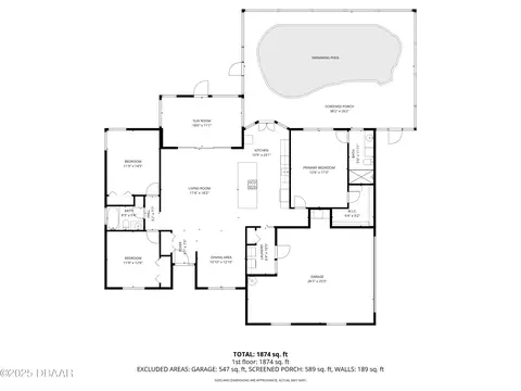 Floorplan - 814 E River Oak Dr, Ormond Beach, FL 32174 photo 1 of 2