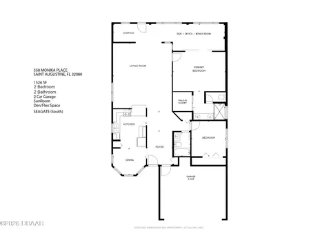 Floorplan - 358 Monika Pl, Saint Augustine, FL 32080 photo 2 of 2
