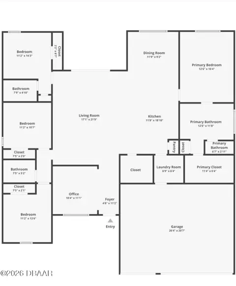 Floorplan - 3024 Adrian Dr, Ormond Beach, FL 32174 photo 1 of 1