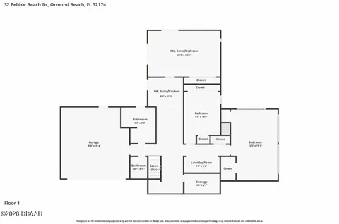 Floorplan - 32 Pebble Beach Dr, Ormond Beach, FL 32174 photo 2 of 6